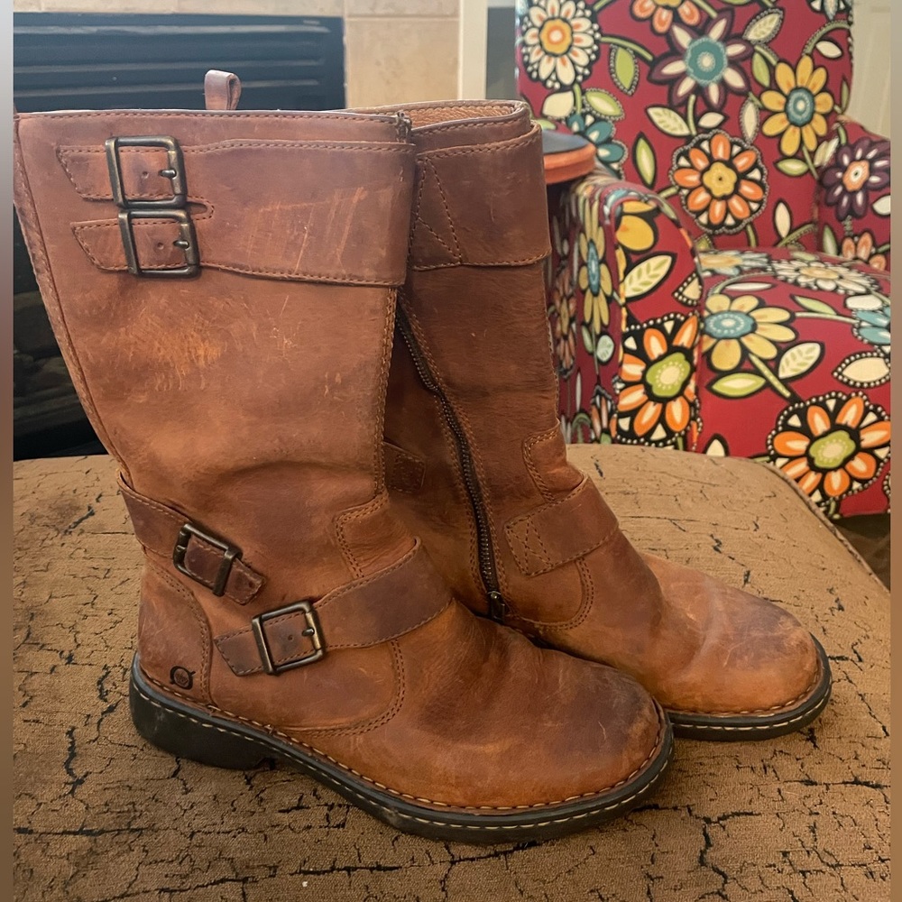 Born - Tall leather boots - Brown - 7.5
